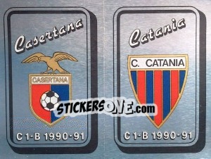Sticker Scudetto Casertana / Catania - Calciatori 1990-1991 n. 532 - Panini