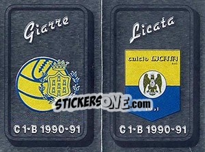 Sticker Scudetto Giarre / Licata - Calciatori 1990-1991 - Panini