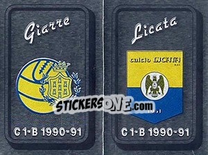 Sticker Scudetto Giarre / Licata - Calciatori 1990-1991 n. 534 - Panini
