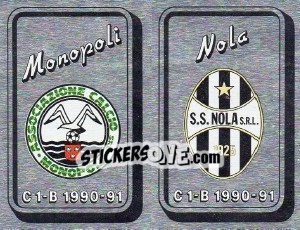 Figurina Scudetto Monopoli / Nola - Calciatori 1990-1991 - Panini