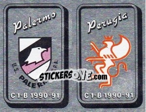 Figurina Scudetto Palermo / Perugia - Calciatori 1990-1991 - Panini