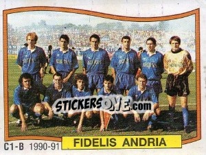 Figurina Squadra Fidelis Andria - Calciatori 1990-1991 - Panini