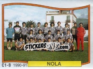 Figurina Squadra Nola - Calciatori 1990-1991 - Panini