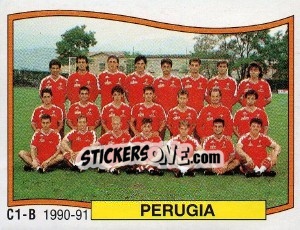 Figurina Squadra Perugia - Calciatori 1990-1991 - Panini