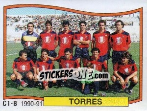 Figurina Squadra Torres - Calciatori 1990-1991 - Panini