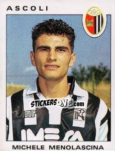 Sticker Michele Menolascina - Calciatori 1991-1992 - Panini