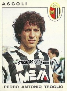 Sticker Pedro Antonio Troglio - Calciatori 1991-1992 n. 9 - Panini