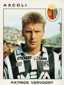 Sticker Patrick Vervoort - Calciatori 1991-1992 - Panini