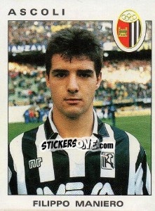 Sticker Filippo Maniero - Calciatori 1991-1992 n. 16 - Panini