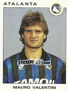 Sticker Mauro Valentini - Calciatori 1991-1992 n. 37 - Panini