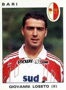 Sticker Giovanni Loseto - Calciatori 1991-1992 n. 41 - Panini