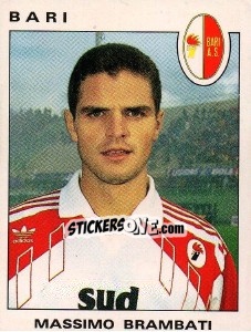 Sticker Massimo Brambati - Calciatori 1991-1992 - Panini