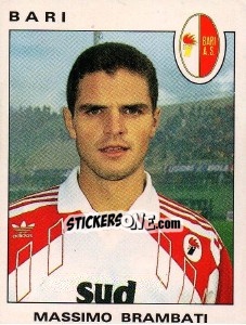 Sticker Massimo Brambati - Calciatori 1991-1992 n. 42 - Panini