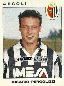 Cromo Rosario Pergolizzi - Calciatori 1991-1992 - Panini