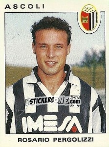 Figurina Rosario Pergolizzi - Calciatori 1991-1992 - Panini