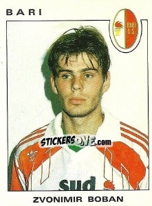 Cromo Zvonimir Boban - Calciatori 1991-1992 - Panini