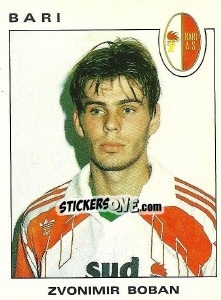 Figurina Zvonimir Boban - Calciatori 1991-1992 - Panini