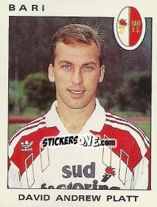 Sticker David Andrew Platt - Calciatori 1991-1992 n. 49 - Panini