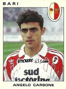 Sticker Angelo Carbone - Calciatori 1991-1992 n. 50 - Panini