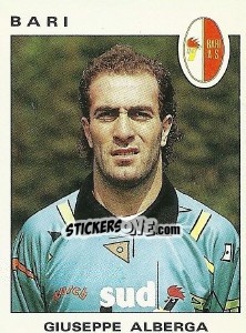 Sticker Giuseppe Alberga - Calciatori 1991-1992 n. 51 - Panini