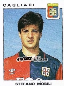 Sticker Stefano Mobili - Calciatori 1991-1992 n. 75 - Panini