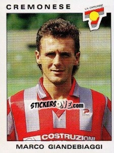 Sticker Marco Giandebiaggi - Calciatori 1991-1992 - Panini