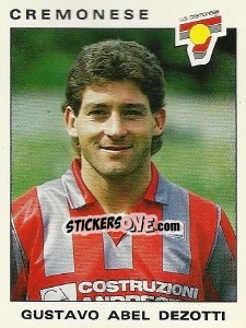Sticker Gustavo Abel Dezotti - Calciatori 1991-1992 - Panini