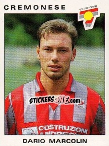 Sticker Dario Marcolin - Calciatori 1991-1992 - Panini