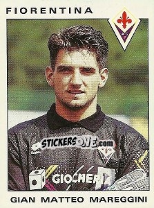 Sticker Gianmatteo Mareggini - Calciatori 1991-1992 n. 96 - Panini