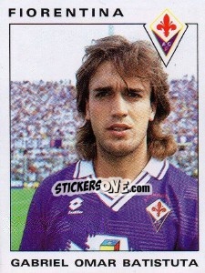 Sticker Gabriel Omar Batistuta - Calciatori 1991-1992 n. 106 - Panini