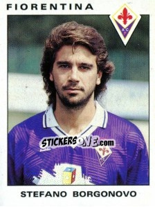 Sticker Stefano Borgonovo - Calciatori 1991-1992 - Panini