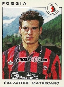 Sticker Salvatore Matrecano - Calciatori 1991-1992 - Panini