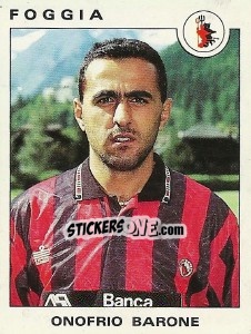 Sticker Onofrio Barone - Calciatori 1991-1992 n. 125 - Panini