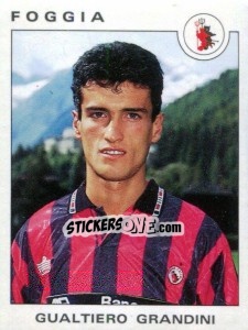 Sticker Gualtiero Grandini - Calciatori 1991-1992 n. 128 - Panini