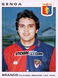 Sticker Claudio Ibrahim Vaz Leal Branco - Calciatori 1991-1992 n. 136 - Panini