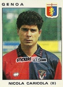 Sticker Nicola Caricola - Calciatori 1991-1992 - Panini