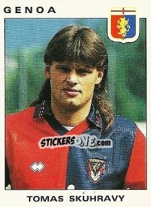 Sticker Tomas Skuhravy - Calciatori 1991-1992 n. 145 - Panini