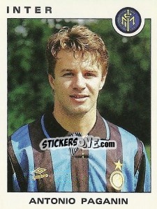 Sticker Antonio Paganin - Calciatori 1991-1992 n. 155 - Panini