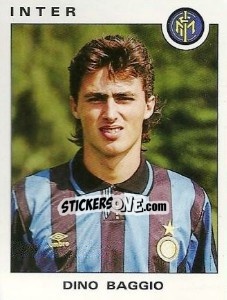 Sticker Dino Baggio - Calciatori 1991-1992 n. 158 - Panini