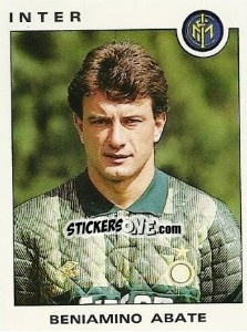 Sticker Beniamino Abate - Calciatori 1991-1992 n. 165 - Panini