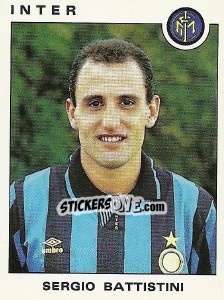 Sticker Sergio Battistini - Calciatori 1991-1992 n. 167 - Panini