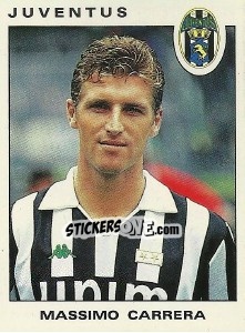 Sticker Massimo Carrera - Calciatori 1991-1992 n. 173 - Panini
