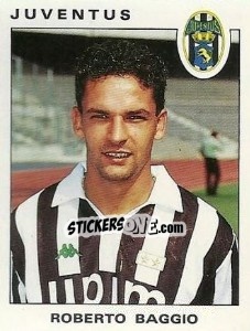 Sticker Roberto Baggio - Calciatori 1991-1992 n. 183 - Panini