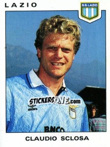 Sticker Claudio Sclosa - Calciatori 1991-1992 n. 201 - Panini