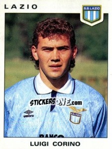 Sticker Luigi Corino - Calciatori 1991-1992 n. 204 - Panini