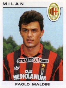 Sticker Paolo Maldini - Calciatori 1991-1992 n. 212 - Panini