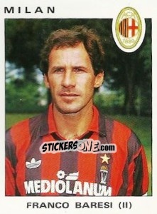 Sticker Franco Baresi - Calciatori 1991-1992 n. 215 - Panini