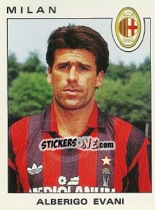 Sticker Alberigo Evani - Calciatori 1991-1992 n. 216 - Panini