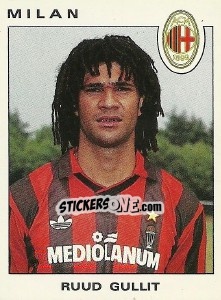 Sticker Ruud Gullit - Calciatori 1991-1992 n. 221 - Panini