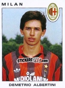 Sticker Demetrio Albertini - Calciatori 1991-1992 n. 225 - Panini
